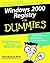 Windows 2000 Registry For Dummies