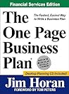 The One Page Business Plan, Financial Services Edition