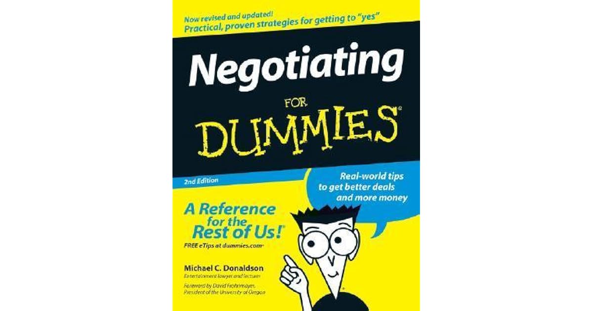 Negotiating For Dummies by Michael C. Donaldson