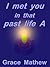 I met you in that past life A by Grace Mathew