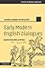 Early Modern English Dialogues by Jonathan Culpeper