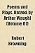 Poems and Plays. (Introd. by Arthur Waugh] (Volume 01)