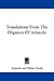 Translations from The Organon of Aristotle