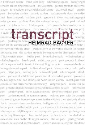 Transcript (German and Austrian Literature Series)