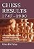 Chess Results, 1747-1900: A Comprehensive Record with 465 Tournament Crosstables and 590 Match Scores