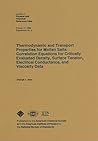 Thermodynamic and Transport Properties for Molten Salts : Correlated Equations for Critically Evaluated Density, Surface Tension Electrical ... Chemical Reference Data Supplements, 17/2)
