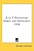 A to Z Horoscrope Maker and Delineator 1928