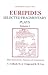 Selected Fragmentary Plays, Vol 1