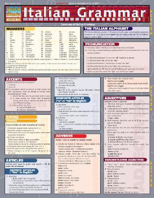Italian Grammar (Quickstudy Reference Guides - Academic)