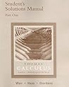 Thomas' Calculus, Early Transcendentals, Part I--Student's Solutions Manual