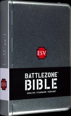 ESV BattleZone Bible, Brushed Metal, Cross Design