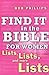 Find It in the Bible for Women: Lists, Lists, and more Lists
