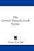 The Correct Thing In Good S...
