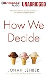 How We Decide by Jonah Lehrer