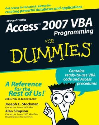Access 2007 VBA Programming For Dummies (Paperback)