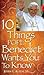 10 Things Pope Benedict Wan...