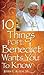 10 Things Pope Benedict Wants You to Know