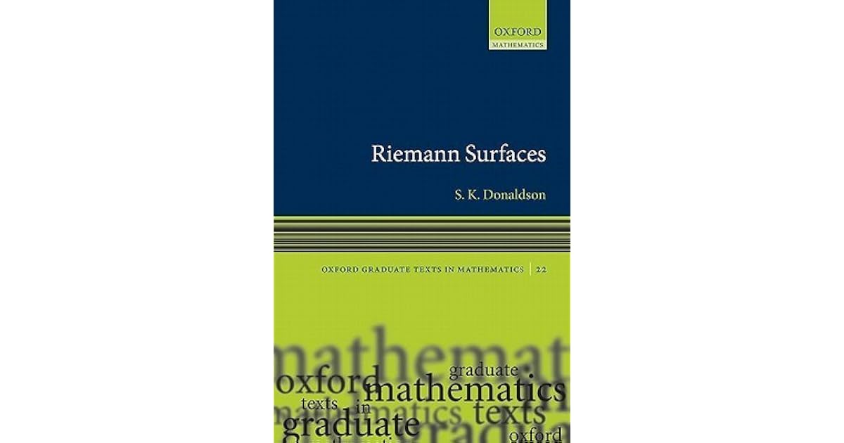 Riemann Surfaces by Simon K. Donaldson