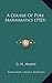 A Course Of Pure Mathematics (1921)