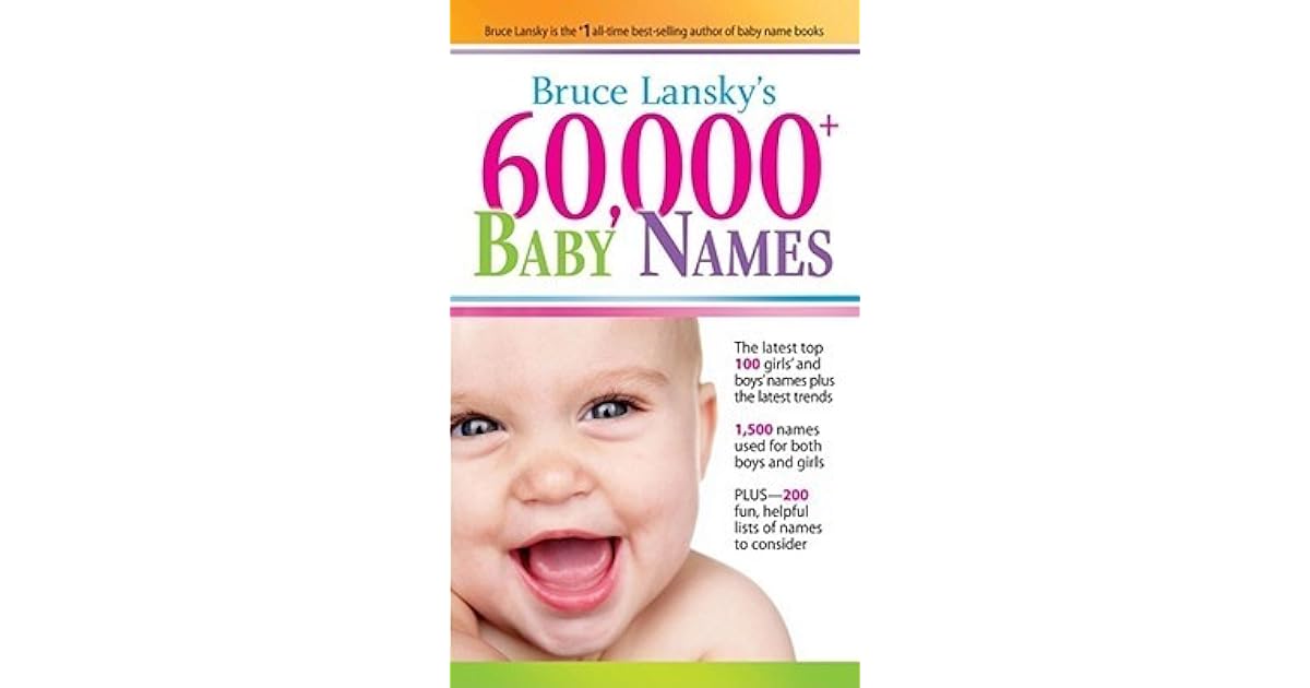 60 000 Baby Names By Bruce Lansky