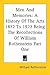 Men and Memories: A History of the Arts 1872 to 1922, Volume 1. being the Recollections of William Rothenstein, Part One