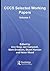 Cccs Selected Working Papers: Volume 1