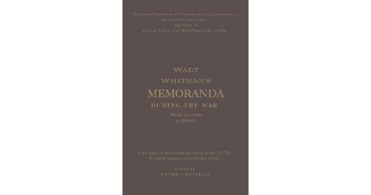 Memoranda during the War by Walt Whitman