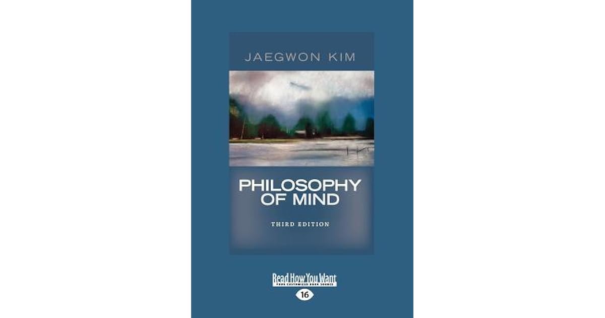 Jaegwon Kim Philosophy Of Mind