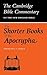 The Shorter Books of the Apocrypha (Cambridge Bible Commentaries on the Apocrypha)