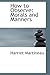How to Observe by Harriet Martineau