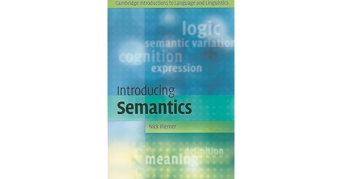 Introducing Semantics by Nick Riemer
