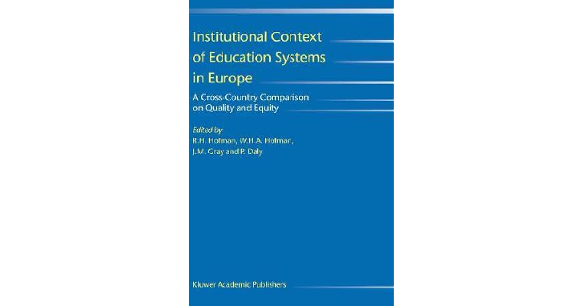 Institutional Context Of Education Systems In Europe A - 