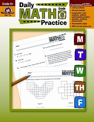 Evan-Moor Daily Math Practice, Grade 6 (Paperback)