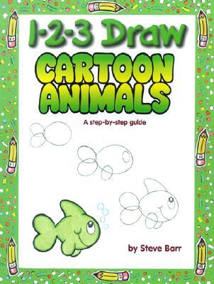 1-2-3 Draw Cartoon Animals (Paperback)