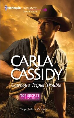 Cowboy's Triplet Trouble (Top Secret Deliveries, #6)