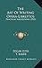 The Art of Writing Opera-Librettos: Practical Suggestions (1922)