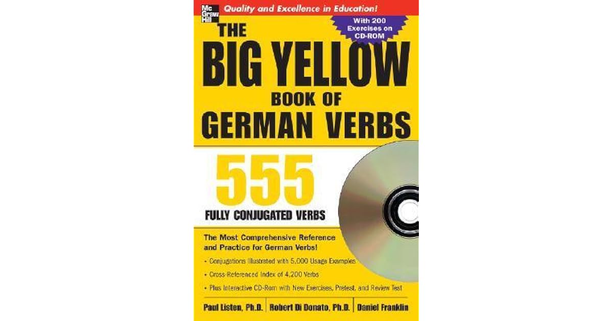 The Big Yellow Book of German Verbs (Book w/CDROM) 555 Fully