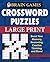 Brain Games - Crossword Puzzles - Large Print (Blue)