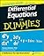 Differential Equations For Dummies by Steven Holzner