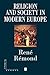 Religion and Society in Modern Europe by René Rémond