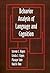 Behavior Analysis of Language and Cognition (International Institute on Verbal Relations Ser.)