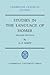 Studies in The Language of Homer (Cambridge Classical Studies)