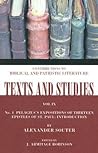 Pelagius's Expositions of Thirteen Epistles of St. Paul: Introduction (Texts and Studies)