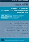 Psychological and Organizational Climate Research: Contrasting Perspectives and Research Traditions: A Special Issue of the European Journal of Work and Organizational Psychology
