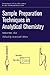 Sample Preparation Techniques in Analytical Chemistry by Somenath Mitra