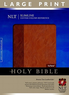 Slimline Reference Bible NLT, Large Print, TuTone Center Column Reference edition