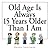 Old Age Is Always 15 Years Older Than I Am