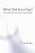 What Did Jesus Say?: Why The Bible Does Not Condemn Homosexuality (Volume 1)