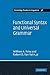 Functional Syntax and Universal Grammar (Cambridge Studies in Linguistics, Series Number 38)