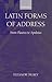 Latin Forms of Address: From Plautus to Apuleius